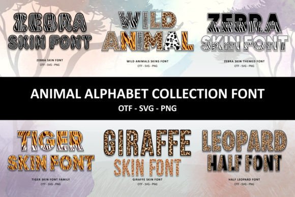 Animal Alphabet Collection: Fonts with Wild Character