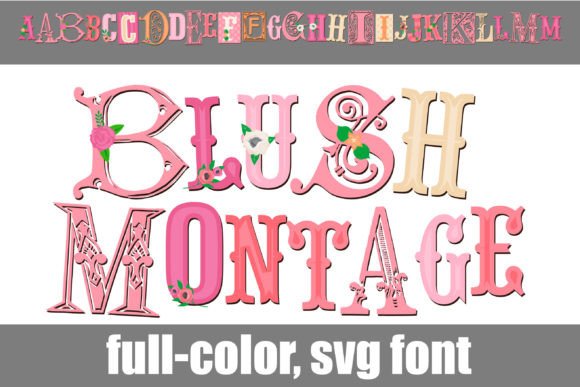 Blush Montage: A Full-Color Font for Modern Projects