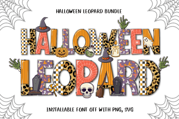 Halloween Leopard: A Doodle Alphabet with Vibrant Color