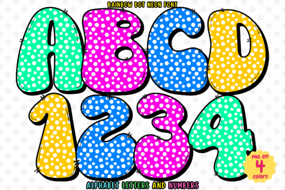 Injecting Energy: The Rainbow Dot Neon Typeface