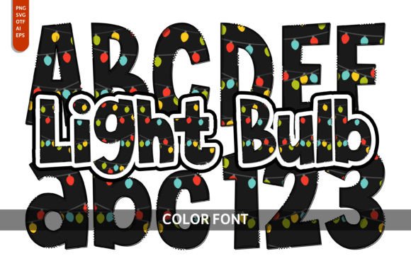 Light Bulb: A Color Font for Playful and Artistic Designs