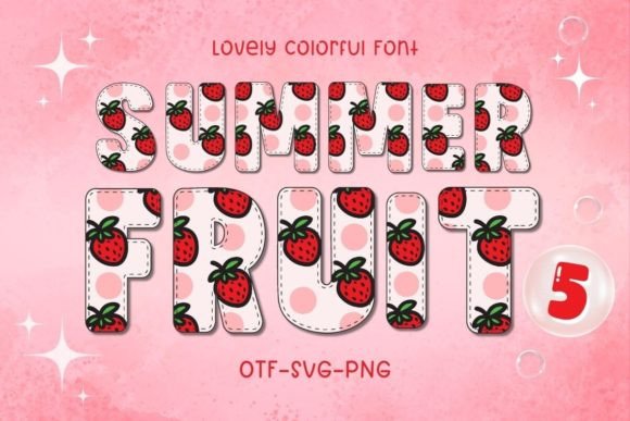 Summer Fruit5: A Fresh Take on Vibrant Font Design