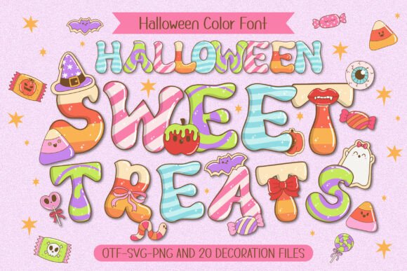 Sweettreats: A Halloween Color Font for Festive Designs