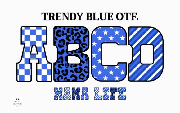 Trendy Blue: A Font with Pattern, Personality, and Punch