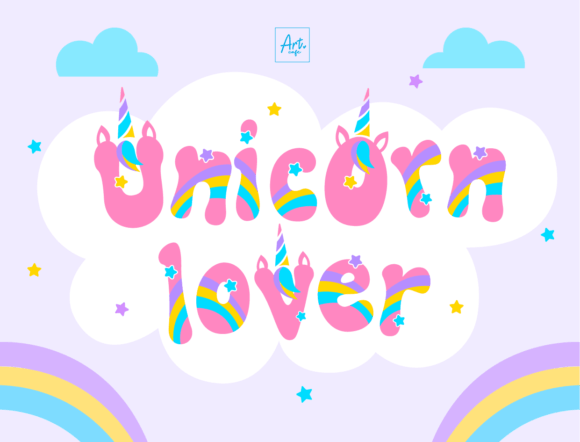 Unicorn Lover: A Playful Rainbow Font for Creative Projects
