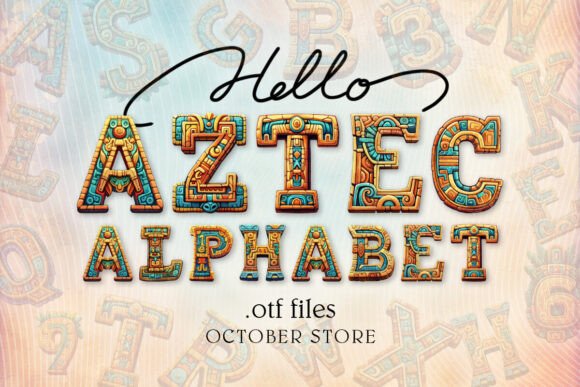 Unleash Ancient Vibrancy: The Aztec Alphabet Font